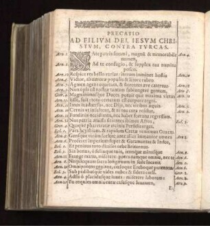 Precatio Ad Filivm dei Iesvm Christvm, Contra Tvrcas