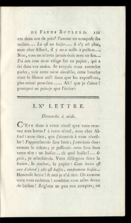 LXe Lettre. Dimanche à midi.