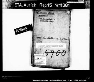 Die Anstellung des Rechtskandidaten Carl Schlüter aus Emden als Auktionator in Jemgum, seine Versetzung nach Esens und sein Verzicht auf diese Stelle