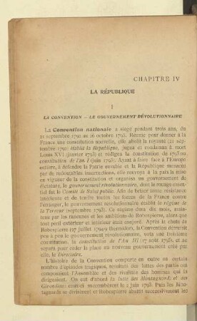 Chapitre IV La République
