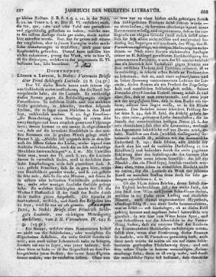 Lübeck u. Leipzig, b. Bohn: Vertraute Briefe über Fried. Schlegels Lucinde. 52 S.