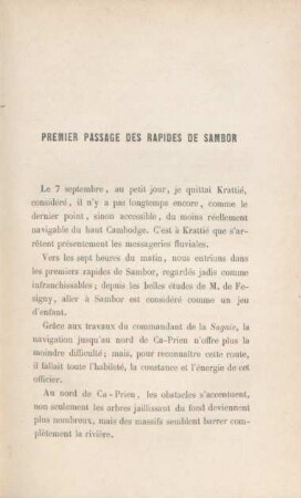 Premier passage des rapides de Sambor