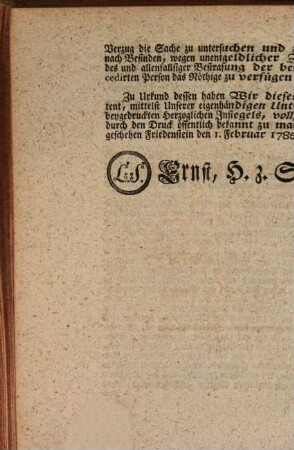 Erläuterungs-Patent wegen der Pfändungen : vom 1. Februar 1785. Zusatz zum ersten Theil der neuen Beyfugen zur Landes-Ordnung. Cap. XXXXV. pag. 670.