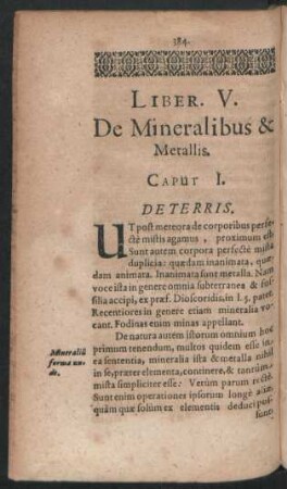 Liber. V. De Mineralibus & Metallis.