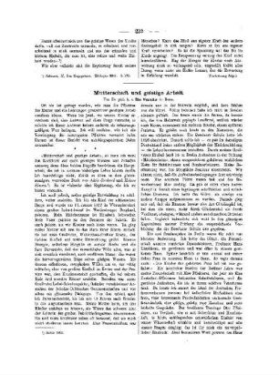 Mutterschaft und geistige Arbeit