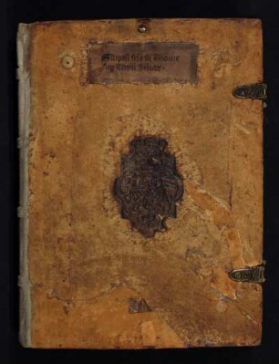 Supralibros: Stadtbibliothek Nürnberg mit dem Wappen des Kirchenpflegers Hieronymus Paumgärtner