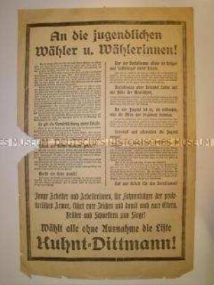 Sonderdruck zur Wahl der Nationalversammlung mit Wahlpropaganda der USPD