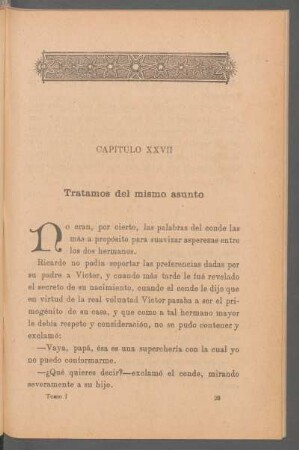 Capítulo XXVII - Tratamos del mismo asunto