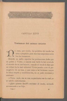 Capítulo XXVII - Tratamos del mismo asunto
