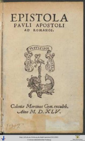 EPISTOLA PAVLI APOSTOLI AD ROMANOS.