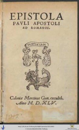 EPISTOLA PAVLI APOSTOLI AD ROMANOS.