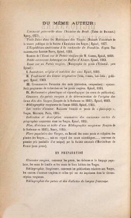 Dictionnaire phonétique et étymologique par N. Haillant : Essai sur un patois vosgien