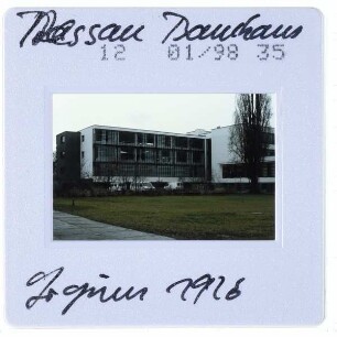 Dessau, Bauhaus : Werkstattgebäude, Ostfassade