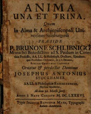 Anima Una Et Trina