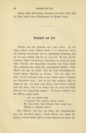 Krankheit und Tod