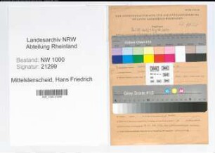 Entnazifizierung Hans Friedrich Mittelstenscheid, geb. 04.03.1901 (Regierungsinspektor)
