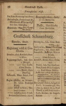Grafschaft Schaumburg.