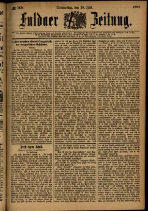 Ausgabe vom Donnerstag, den 28. Juli 1887.
