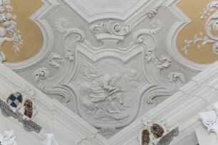 Decke der Schlosskapelle — Eckkartuschen mit den vier Evangelisten — Evangelist Lukas