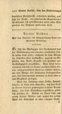 Dritter Abschnitt. Von dem Resultate der Entgegesetzung dieser verschiedenen Grundsätze.