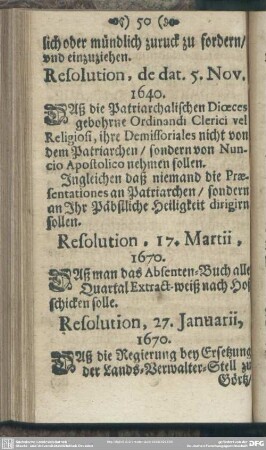 Resolution, de dat. 5. Nov. 1640