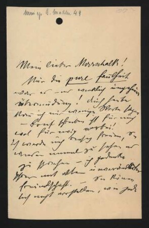 Brief an Max Marschalk : [1907]