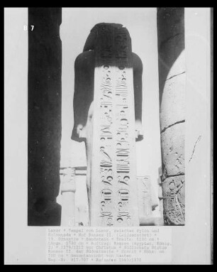 Hof Ramses II. — Statue