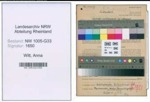 Entnazifizierung Anna Witt , geb. 17.04.1896 (Lehrerin)