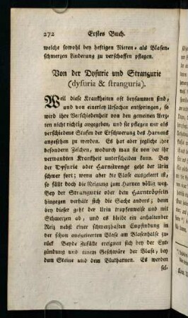272-277, Von der Dysurie und Strangurie (dysuria & stranguria)