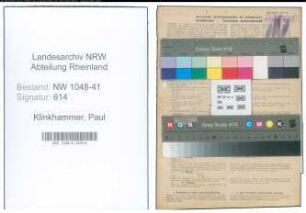 Entnazifizierung Paul Klinkhammer , geb. 03.10.1891 (Polizist)