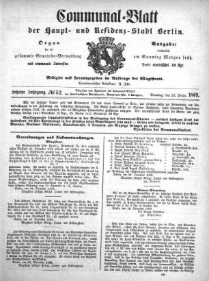 1869,52: No. 52, 26. Dezember 1869