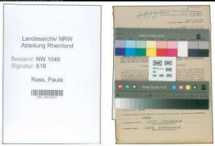 Entnazifizierung Paula Rass , geb. 08.01.1902 (Lehrerin)