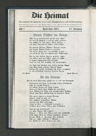 Heft 2 April-Juni 1942 52. Jahrgang