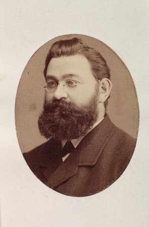 Porträt Friedrich Hentschel : Foto-/Bildersammlung Stenografische Sammlung. Porträt Friedrich Hentschel. Photographie. Carte de visite (um 1885). Dresden: SLUB P a 0258