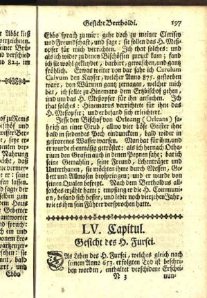 LV. Capitul. Gesicht des H. Fursei.