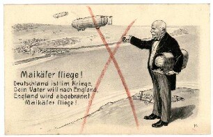 Dess. 14: Maikäfer fliege! ... (Zeppelin) (verboten; ohne Verlagsangabe)