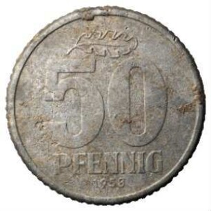 Fundmünze, 50 Pfennig, 1958