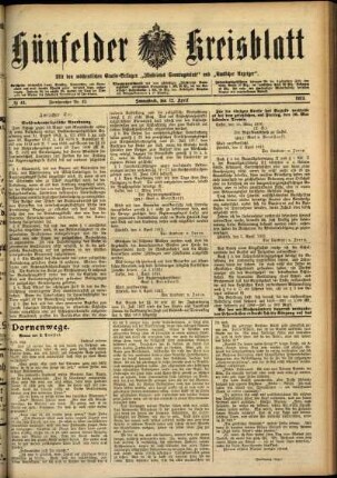 Ausgabe vom Samstag, den 12. April 1913.