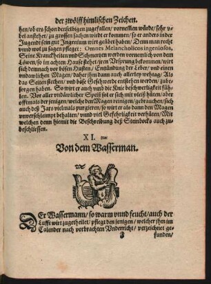 XI. Von dem Wasserman.