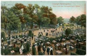 Leipziger Palmengarten. Blick von den Terrassen nach Süden
