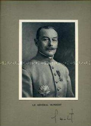 Uniformdarstellung, Porträtfoto, Georges-Louis Humbert in Generalsuniform, Frankreich, 1916/1923 .