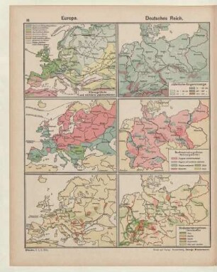Europa, Klimagebiete und mittlere Jahreswärme