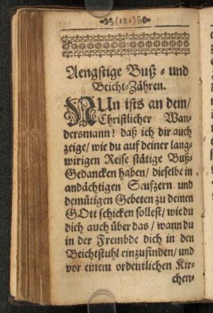 Aengstige Buß- und Beicht-Zähren.