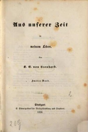 Aus unserer Zeit in meinem Leben, 2