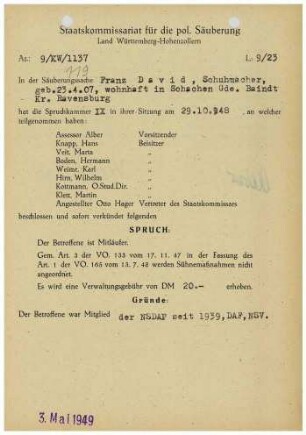 David, Franz