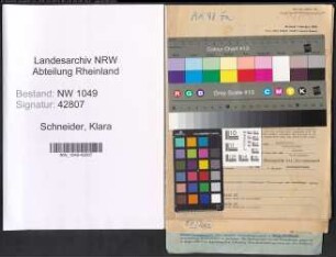 Entnazifizierung Klara Schneider , geb. 30.11.1905 (Gastwirtin)