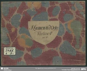 I Lamenti d'Orfeo - Mus.2455-L-3a : S (2), orch, bc; MenR 144