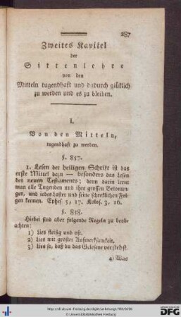 Zweites Kapitel.