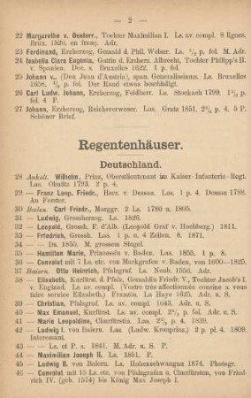 Regentenhäuser