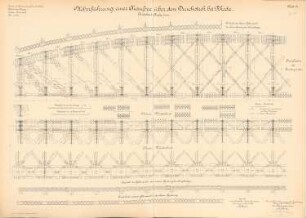 Dortmund-Ems-Kanal. Emsbrücke, Rhede: Aufsichten, Schnitte 1:50, 1:15